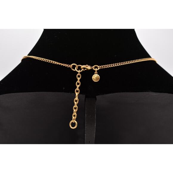 J. Crew Crystal Pendant Necklace Multi-Color Rhinestone Brushed Gold Shiny Bin3A - Picture 6 of 12